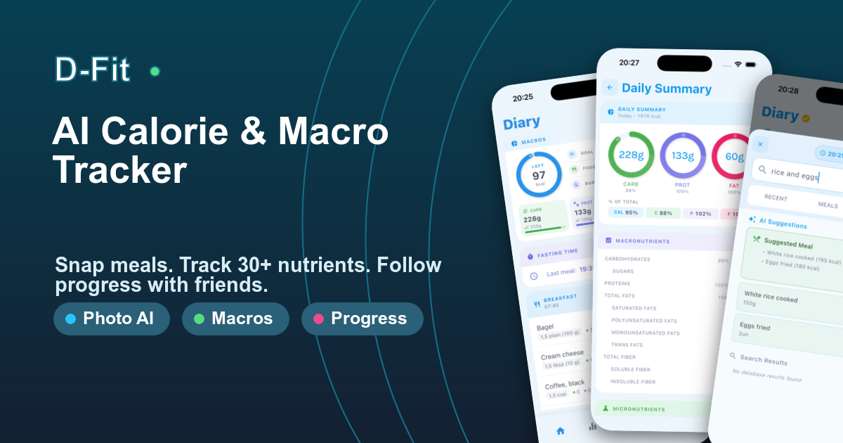 I built D-Fit because logging food felt like more work than eating it logo